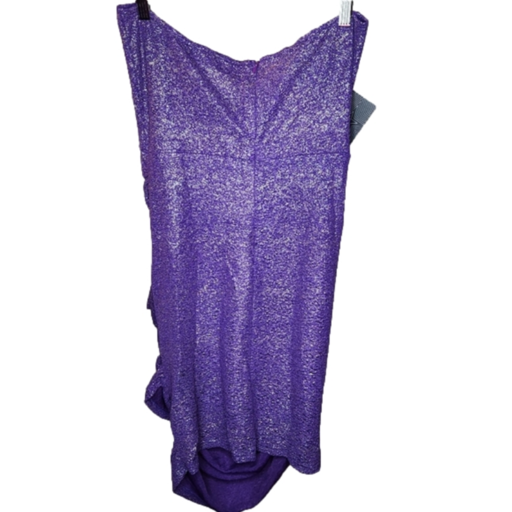 Area Stars NWT Purple Glitter Mini Dress Size Medium - Picture 2 of 8